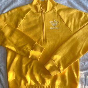Yellow quarter-zip